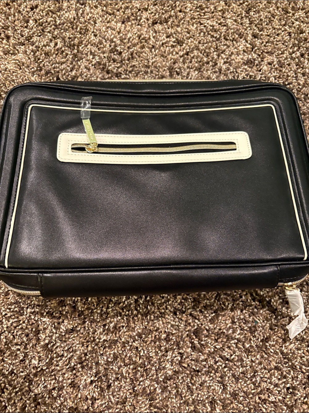 Estée Lauder Black and Cream Travel Organizer Bag